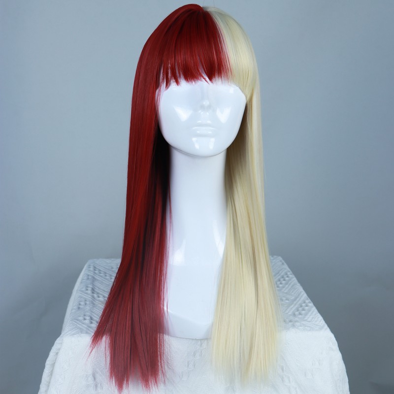 red-velvet-half-red-half-blonde-long-straight-synthetic-wig
