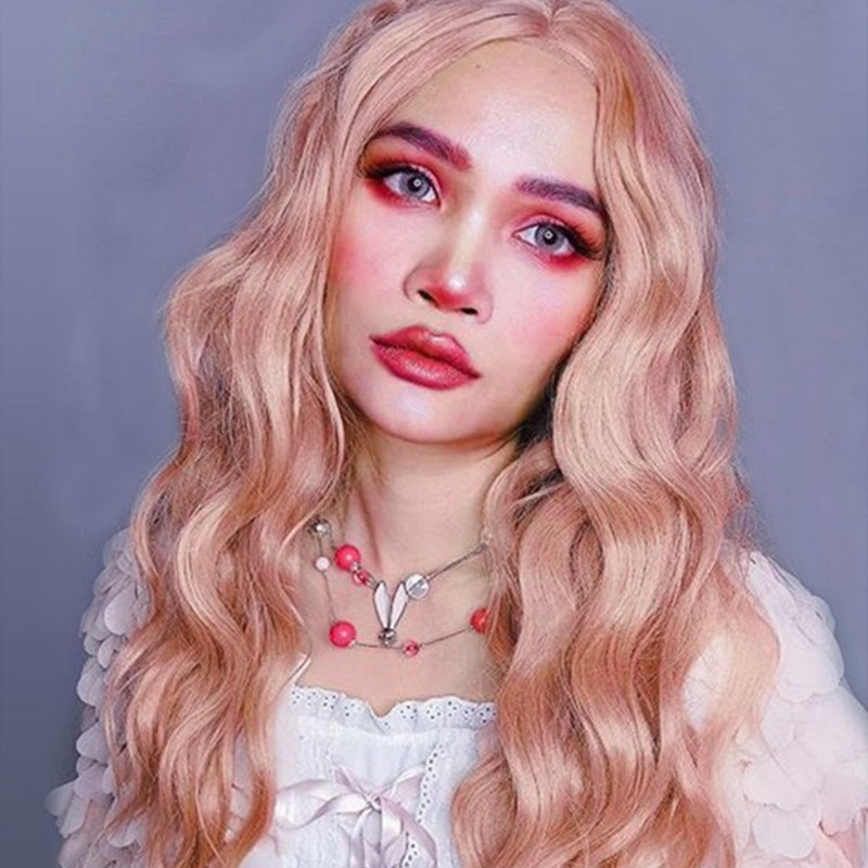 coral-doll-pastel-pink-long-loose-curl-synthetic-lace-front-wig